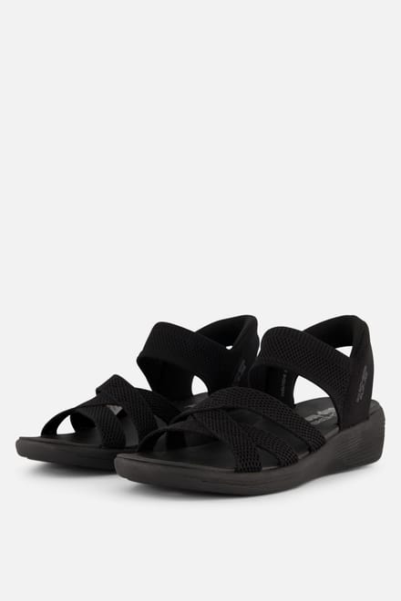 Skechers Arya Slip-ins Sandalen zwart Textiel - Maat 41