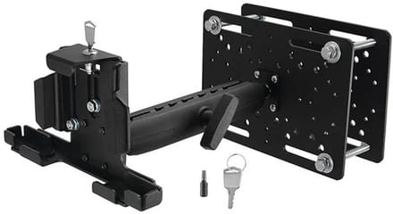 Metalen heftruckkooi/overhead tablethouder universeel met slot