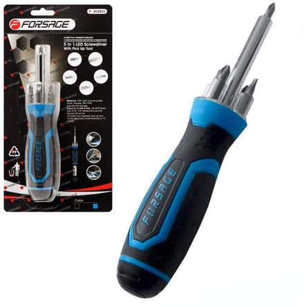 Forsage - Schroevendraaier - 5 in 1 - LED Verlichting - Magnetisch