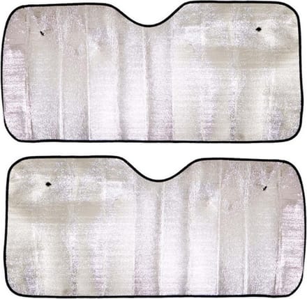 Concorde Auto zonnescherm - 2x - aluminium - L60 x B130 cm