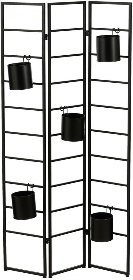 Mica Decorations Plantentafel Foldable - 86x12x150 cm - Ijzer - Zwart