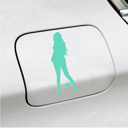 Bumpersticker - Vrouw Zonder Slip - 18 X 6 - Mint
