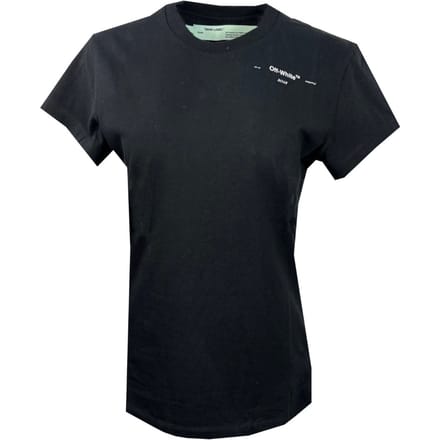 Gebroken wit dameslogo zwart T-shirt