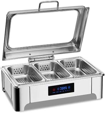 Buffetwarmer RVS - Warmhoudbak - Grote evenementen - Intelligente temperatuurregeling - 9 Liter - Zilver