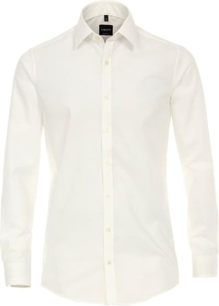 VENTI body fit overhemd - mouwlengte 72 cm - beige - Strijkvriendelijk - Boordmaat: 38
