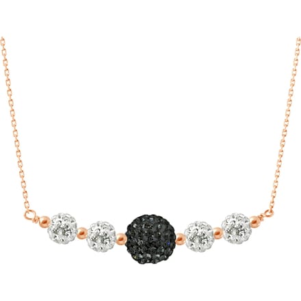 Crystal Necklace Preciosa Black Silver 925