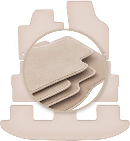 PREMIUM beige vloermatten voor: Seat Alhambra II minivan 2010-