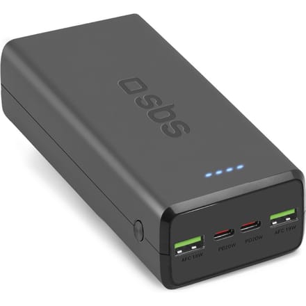 SBS Powerbank TTBB30000PD20K 30000 mAh 2 x USB-C 2 x USB-A - black - 30000 mAh