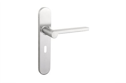 Lavuzo deurkruk Caserta RVS met afgerond schild SL56 | Per set | Deurklink met schild