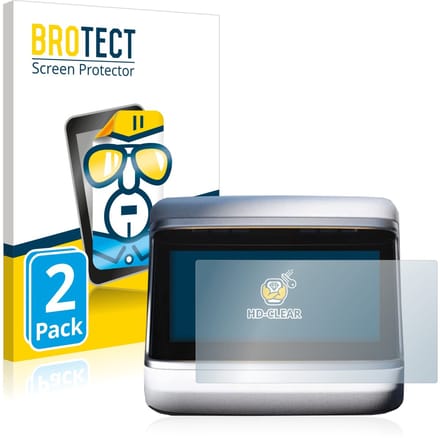 BROTECT - Screenprotector voor Tesla Model S Plaid 2023 (Achterdisplay) - Folie Beschermfolie transparant 2 Stuks