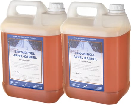 Douchegel Appel-Kaneel 5 Liter - set van 2 stuks - Showergel - Navulling
