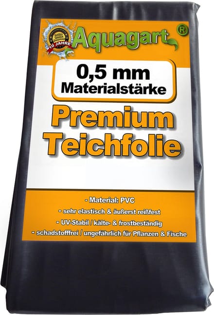 PVC vijverfolie 4m x 4m 0,5mm zwart voor tuinvijvers