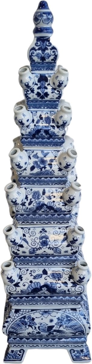 Een echte klassieke Piramide Tulpenvaas - 85cm hoog - 4-delig