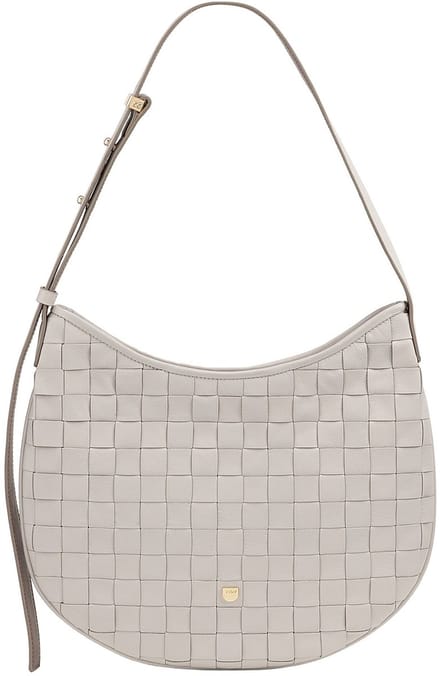 DuDu Hispani Schoudertas Leder 32 cm - Dames - pearl grey