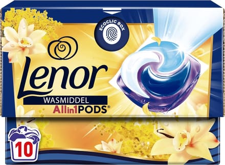 Lenor All-in-1 Pods La Selection Florale Wasmiddelcapsules Vanille & Mimosa 4x10 stuks