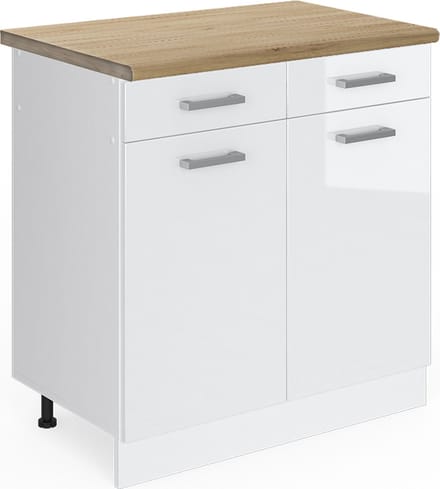 Vicco R-Line Keukenonderkast – 80 cm WB Eik Wit Hoogglans