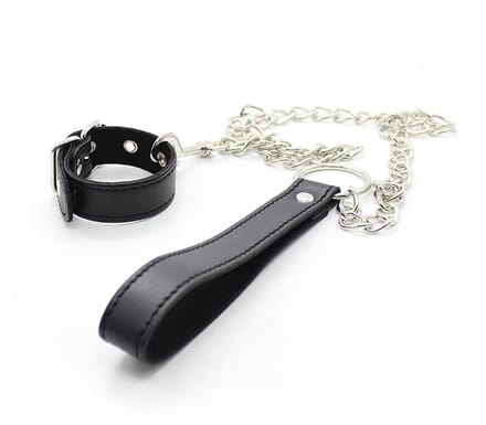 Kiotos - Leren penis/bal strap Met leiband