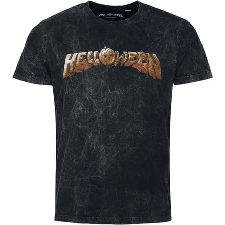 Helloween T-shirt - Volume Logo - S tot 3XL - voor Mannen - grijs