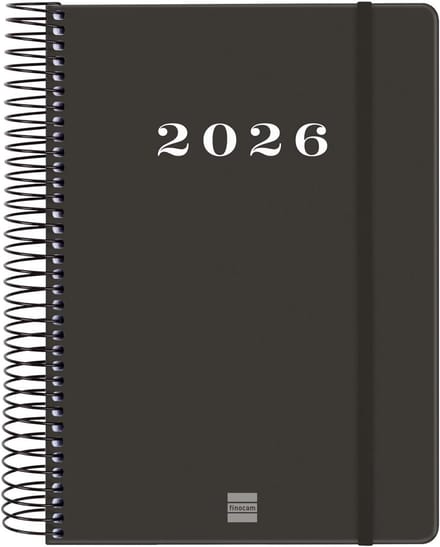Spiraalkalender 2026 Dagplanner Hardcover - Zwart