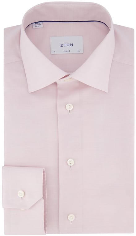 Eton overhemd Classic Fit roze katoen