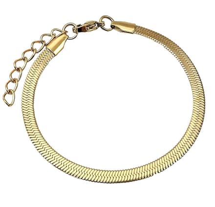 Italian Herringbone Bracelet Gold 14K