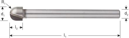 Rotec HM Houtrotfrees, SILVER-LINE, d2=6 /ø9,5