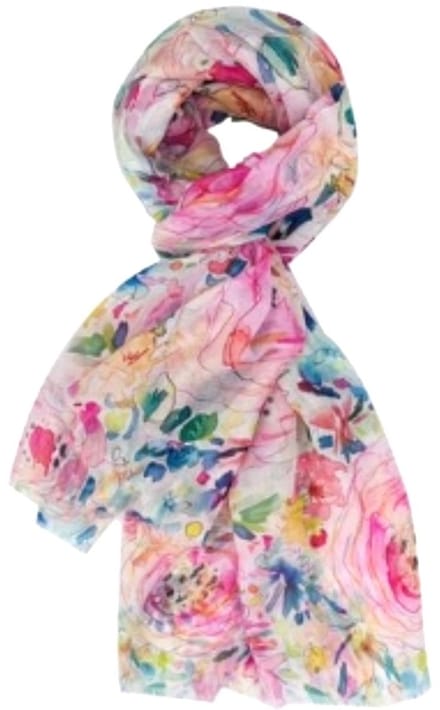 Dunne Sjaal - Print - (21251#) - Geel/Ecru