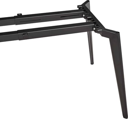 Vergadertafel Victory Deens Ovaal 4-poots 240x120cm frame Wit (RAL9010) blad Robson Eiken