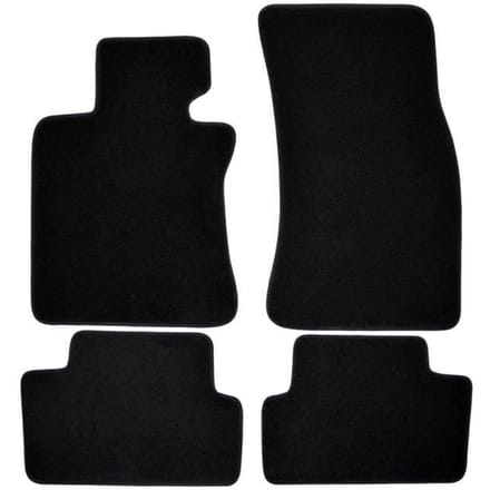 Tapis de sol - BMW - E63 - Noir - 4 pièces - Renforcé sous les pédales