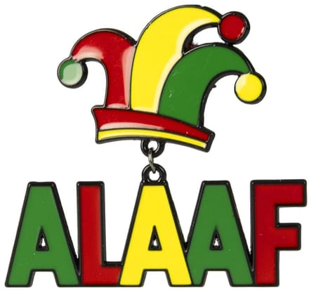 Badge met hanger Alaaf - rood-geel-groen