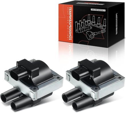 Bougiespoel Ontstekingsmodule - Ontstekingsmodule set - Motoronderhoud Auto - 2-pins 12V - 2 stuks - Zwart