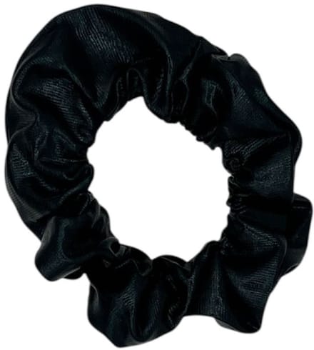 Scrunchie - elastiek - glimmende stof - kerst - zwart