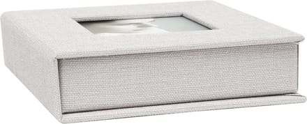 Deknudt Frames USB-opbergdoos S66DJ7 - grijs linnen look - foto 8x8 cm