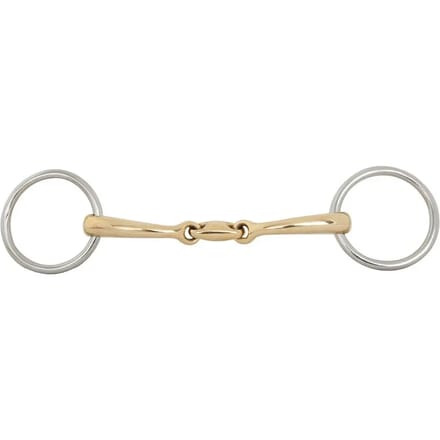 Dubbel snaffle bit voor gebogen paard BR Equitation Soft Contact