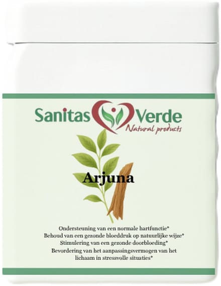 Sanitas Verde Arjuna Extract 500 mg Hart Bloedsomloop 90 Vegan Capsules