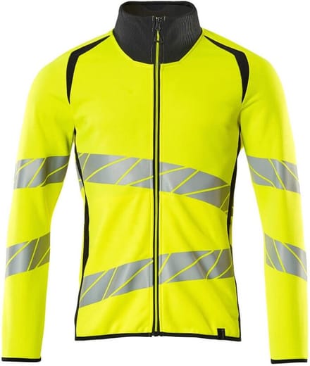 Mascot Accelerate Safe Sweatshirt met rits 19184-781 - hi-vis geel/donkermarine - XL