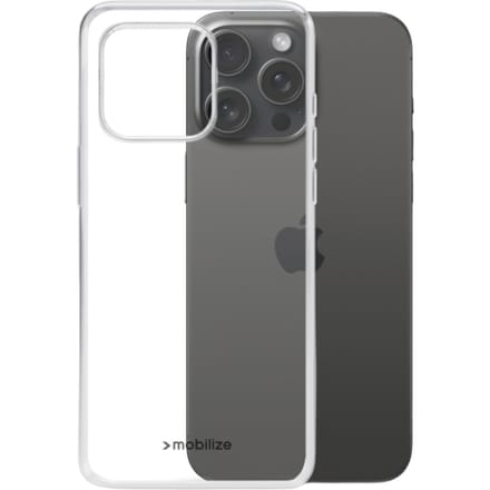 Mobilize iPhone 15 Pro Max Siliconen (TPU) Hoesje Transparant