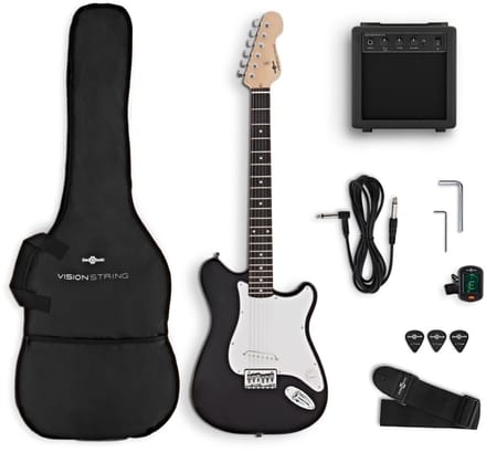 VISIONSTRING 3/4 Elektrische Gitaar, Zwart