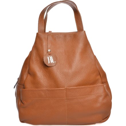 Anna Luchini Brown Rundleer Tas