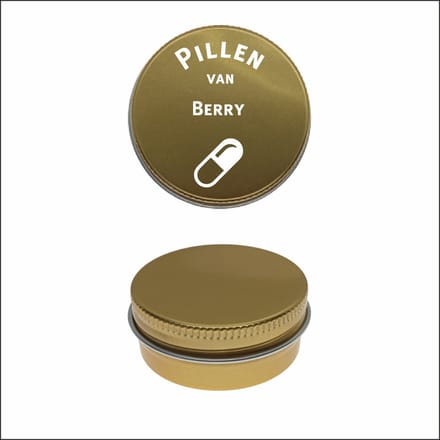 Pillen Blikje Met Naam Gravering - Berry