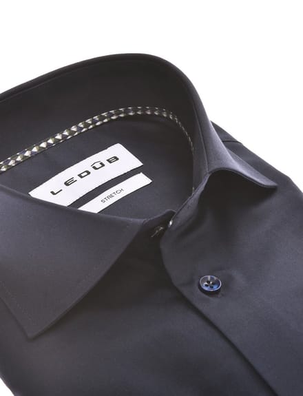business overhemd Ledub Modern Fit New navy effen