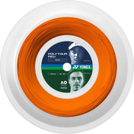Yonex Poly Tour Rev 1.20mm Tennis String - Oranje, 12m