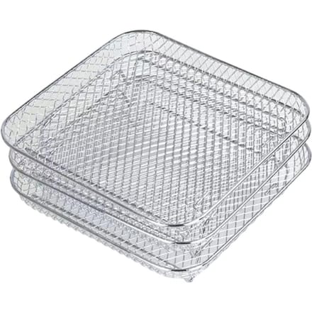 Airfryerrek Compatibel voor Ninja Foodi 8L Roestvrij Staal Stapelbaar Dehydratatierek Airfryer white