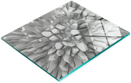 Decoratieve snijplank van gehard glas met 3D-afbeeldingen, 60x52 cm