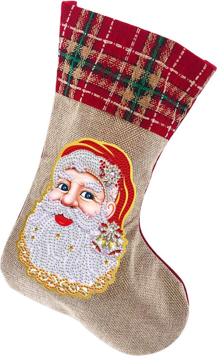 Kerstsok - 04 - Kerstman - Diamond painting - compleet pakket - Diamond painting by Wietske