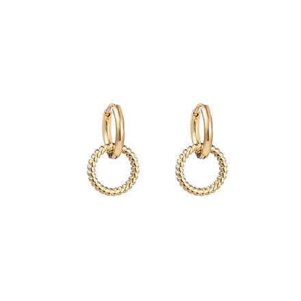 Day&Eve by Go Dutch Label Oorhangers circle goud E2786-2
