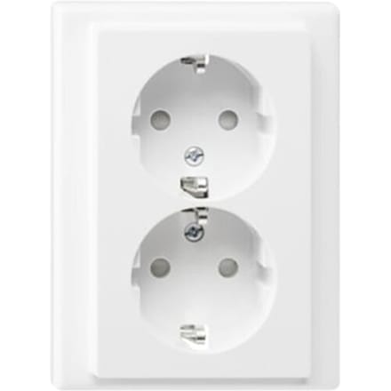 Schneider- Electric Schneider Electric M-Smart wandcontactdoos RA KV dubbel inbouw Glanzend wit