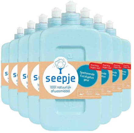Seepje Afwasmiddel - 8 x 500ML - Eucalyptus - Voordeelverpakking