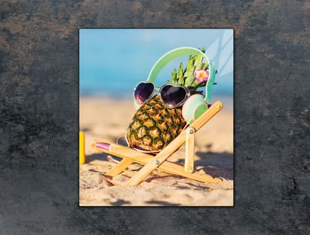 TMK ArtDeko - Snijplank van gehard glas - 45x52 cm - Ananas Motief