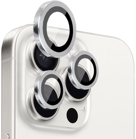 Solidenz Camera Lens Protector - Geschikt voor Apple iPhone 16 Pro / 16 Pro Max - White Titanium